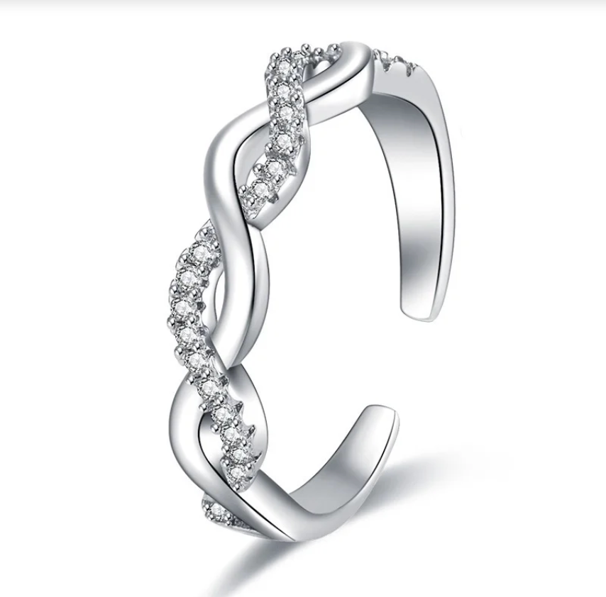 Interlaced Zircon Ring