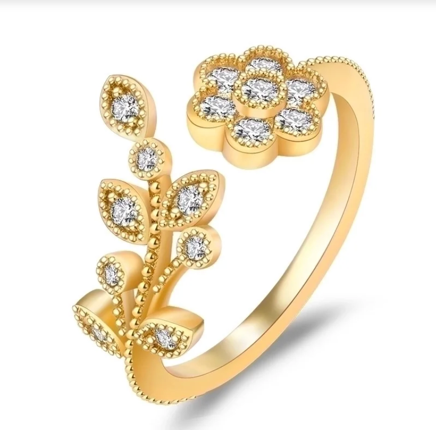 Flower Zircon Ring