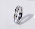 Minimalist Geometric Rhinestone Ring