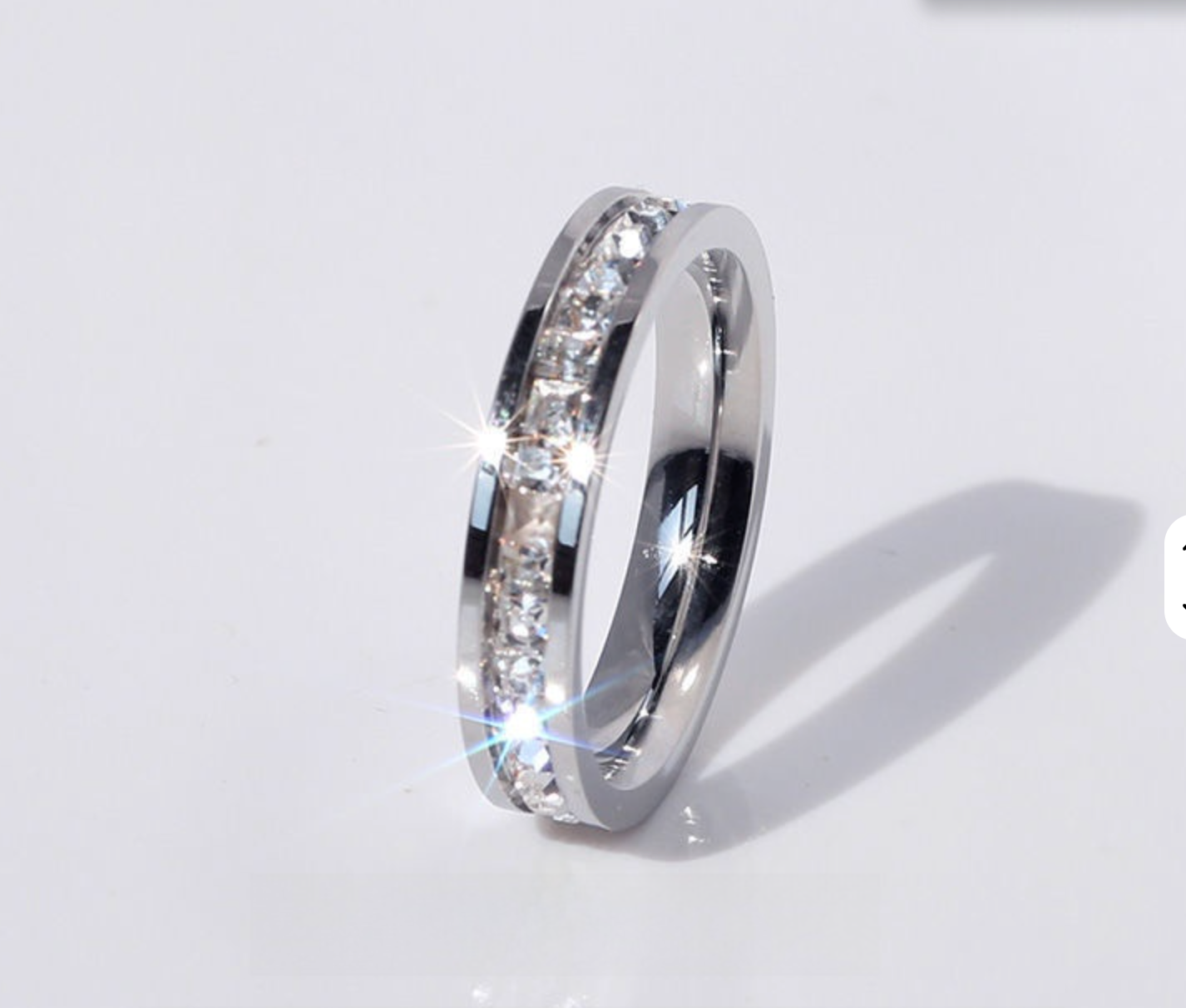 Minimalist Geometric Rhinestone Ring